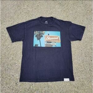 Y2k Diamond Supply Co. Fairfax Palm Trees T-Shirt Black Medium Skate Mallcore